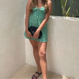 Princess Polly scallop Ruched Smocked Mini Dress